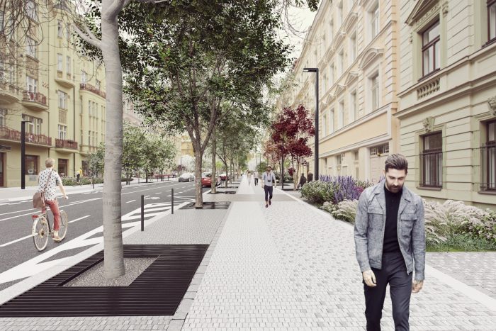 Korunovační ulice - plánovaná revitalizace městské třídy
